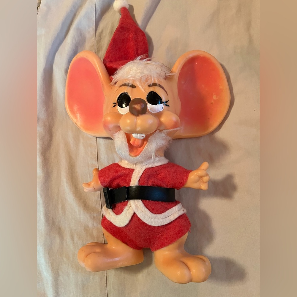 Vintage Santa Mouse Bank